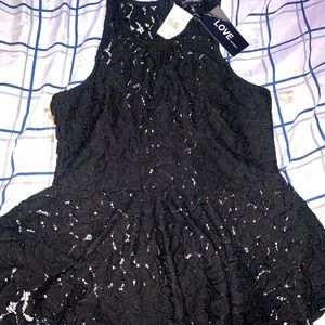 Black lace dress top